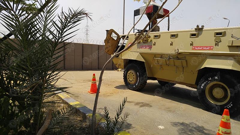 vehicles protected by JOESCO barrier