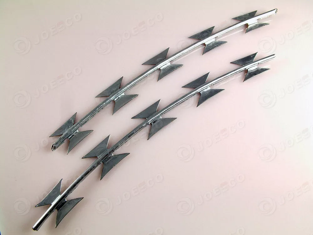 Close up for razer barbed wire Close up for razer barbed wire