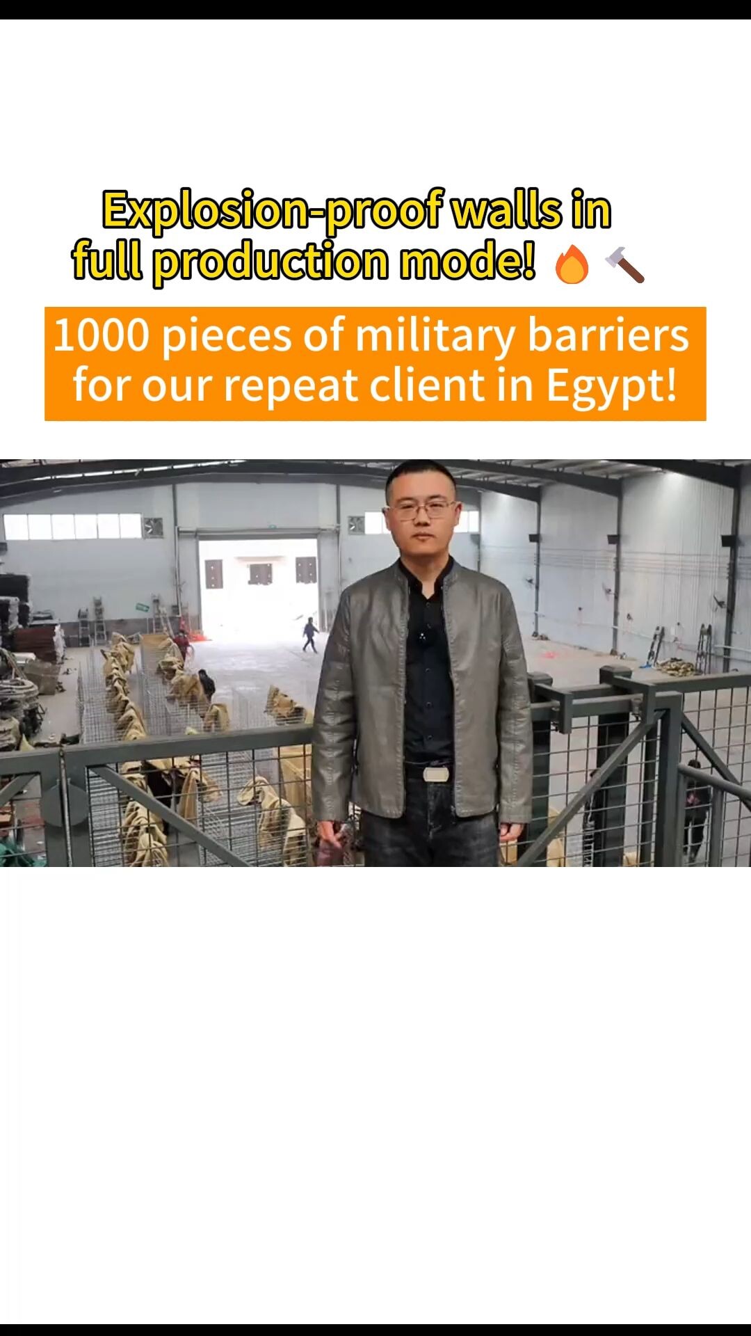 Second order from our Egyptian client 1000 pieces! Military barriers in full production mode thumbnail