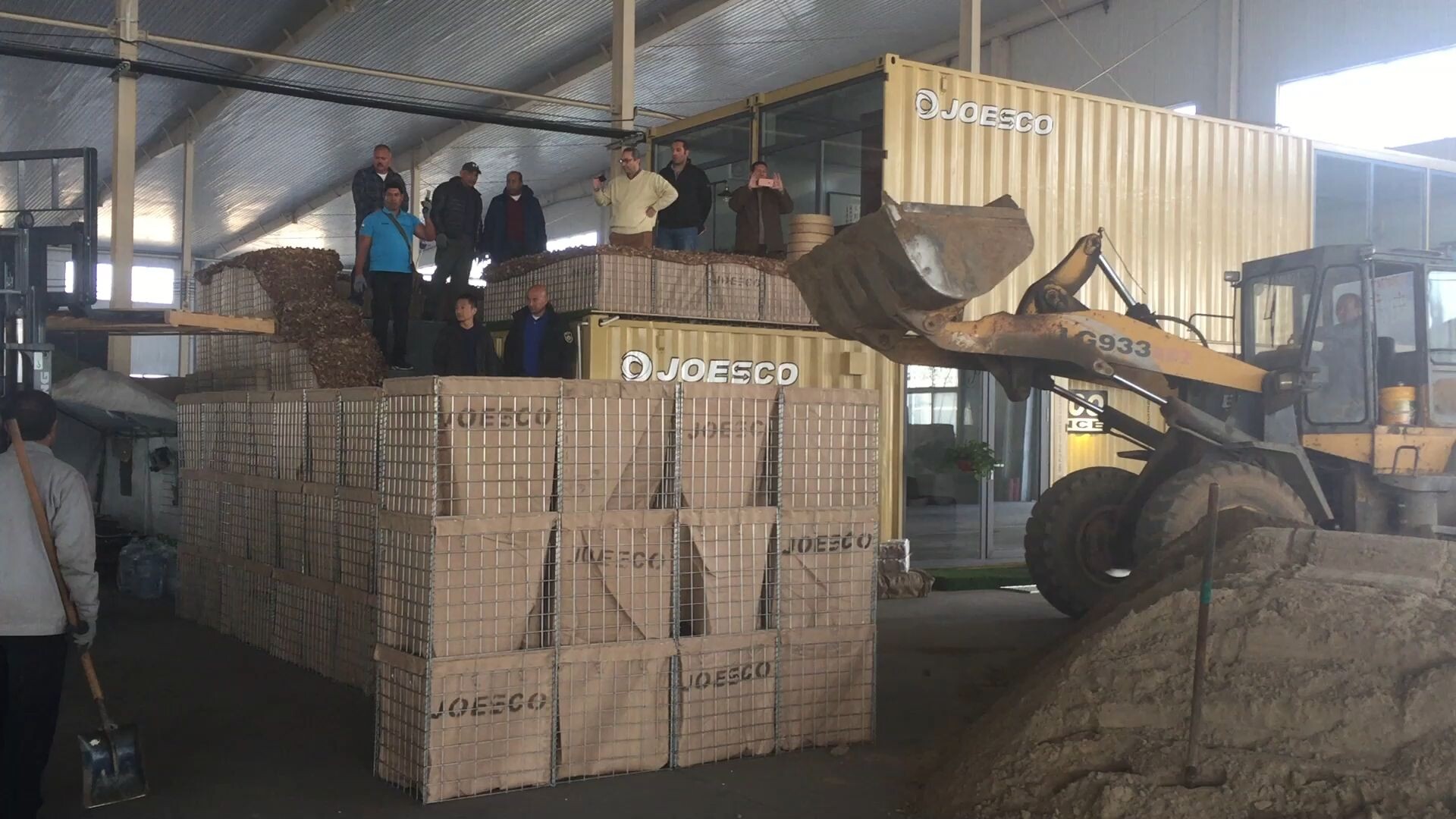 Showing how to fill the JOESCO military barrier to our customer1 thumbnail