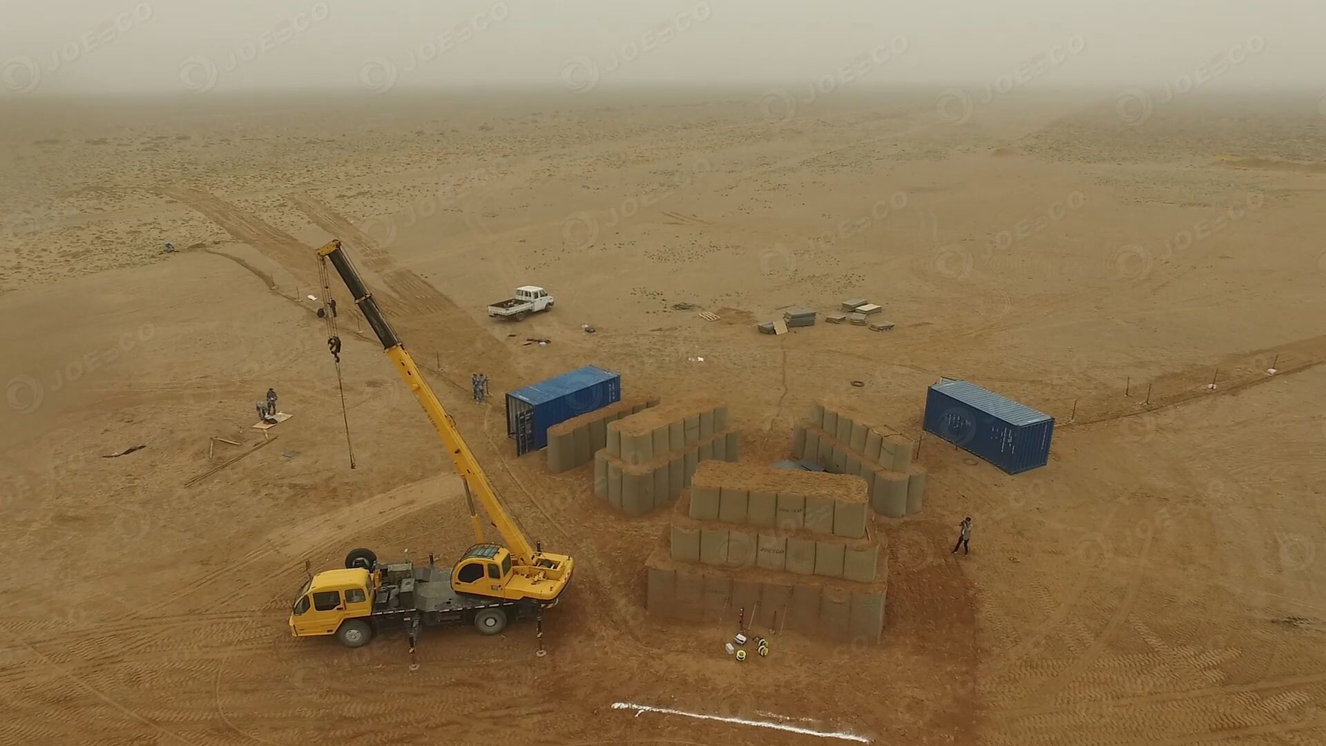The Layout Of The Explosion Test Site For The Hesco Barrier. - JOESCO