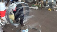 The production of razor blade wire
