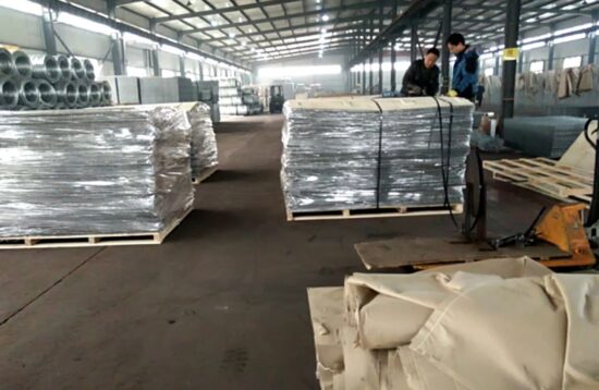 Workers are packing the assembled JOESCO military barrier. (2) thumbnail 1