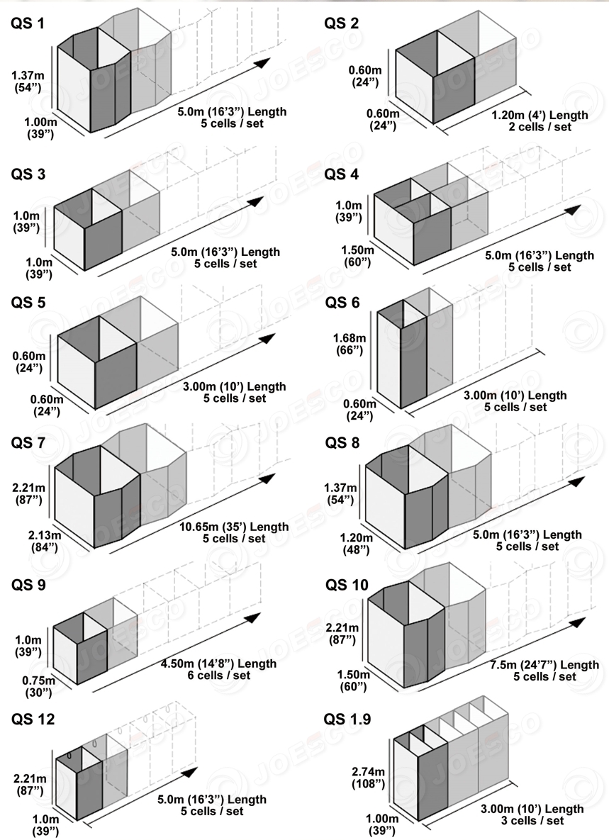 JOESCO Barrier Dimensions