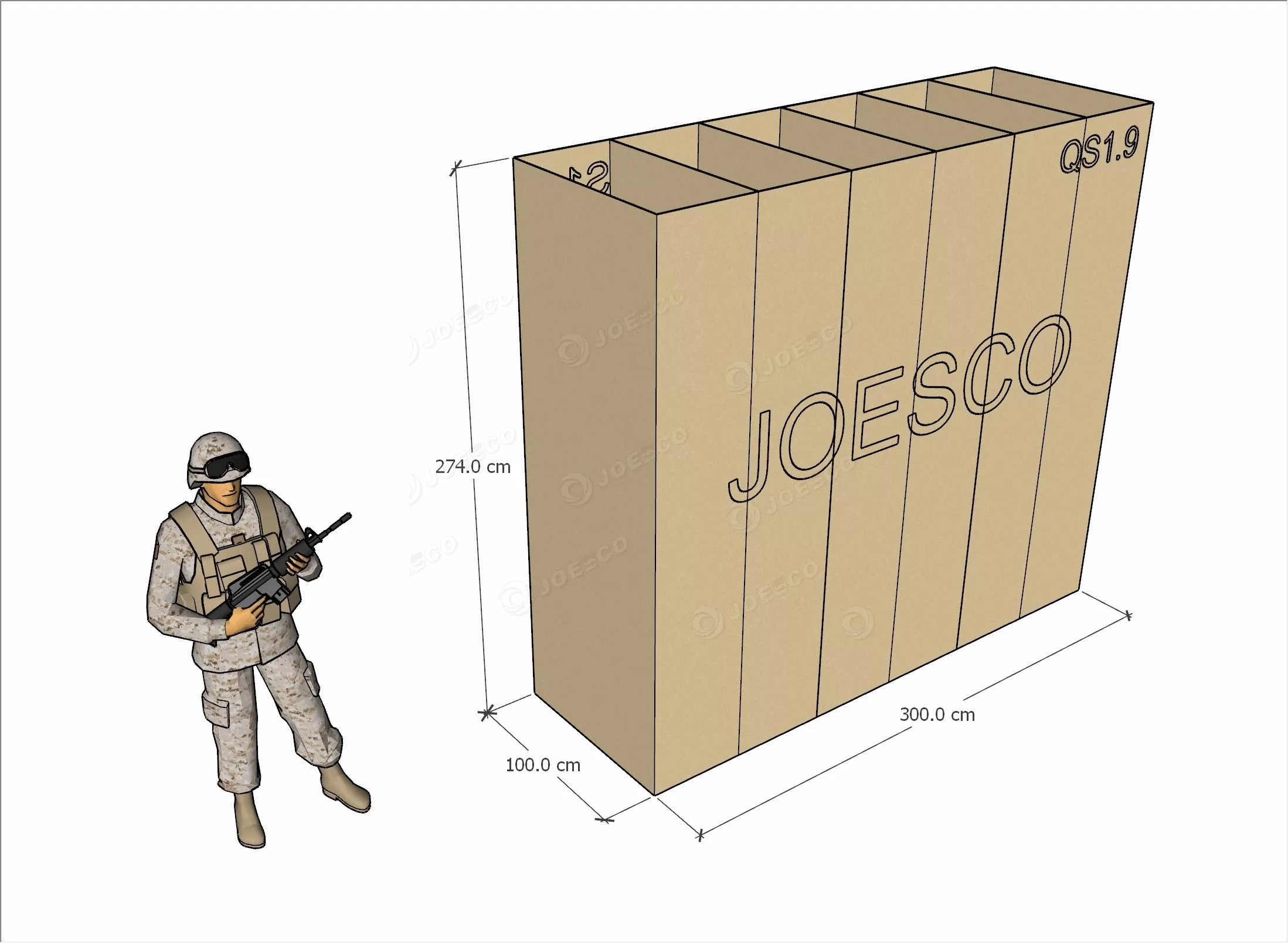 hesco barrier QS1.9 model
